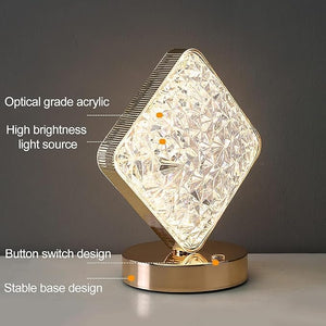 Crystal Diamond LED Table Lamp