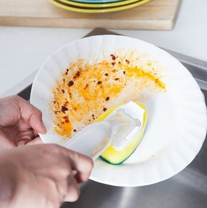 New Injection Water Brush Cleaning Non-stick Kitchen Oil Pot Brush Sponge Tableware Brush Odorless Cleaning